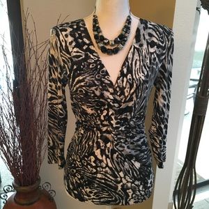 Spence animal print knit top